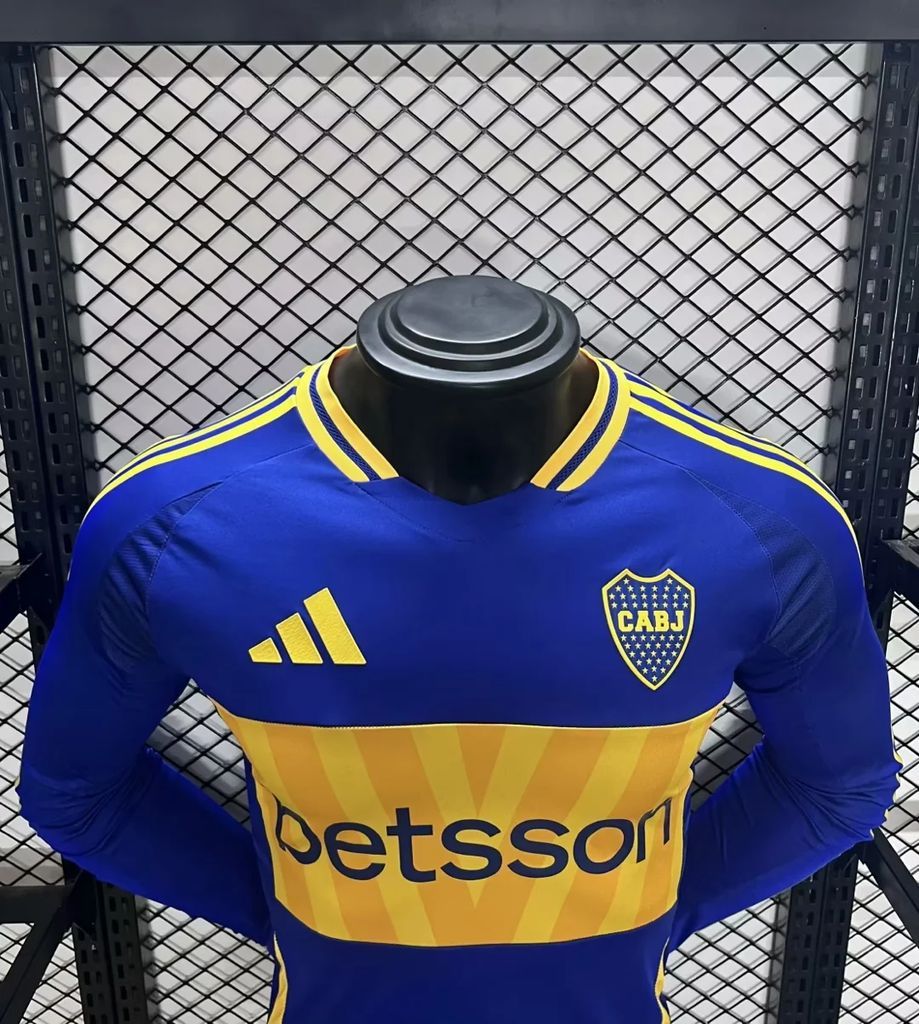 Camisa Boca Juniors 2024/25 Home Manga Longa Versão Jogador