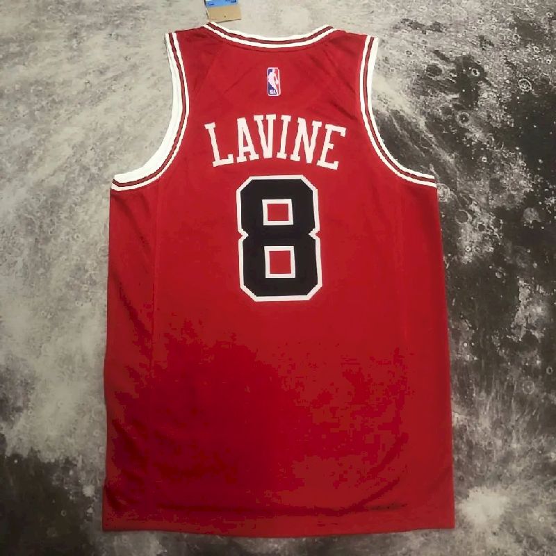 Camisa vermelha masculina do time Zach LaVine