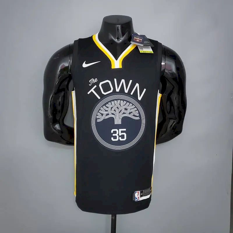 Camisa Kevin Durant com gola V preta, versão jogador, masculina – Edição Statement