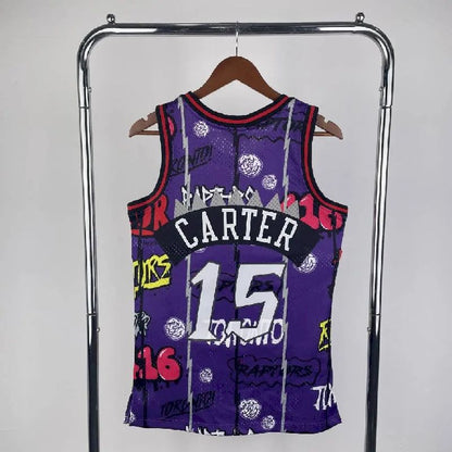 Camisa masculina M&amp;N 1998/99 Vince Carter roxa retrô