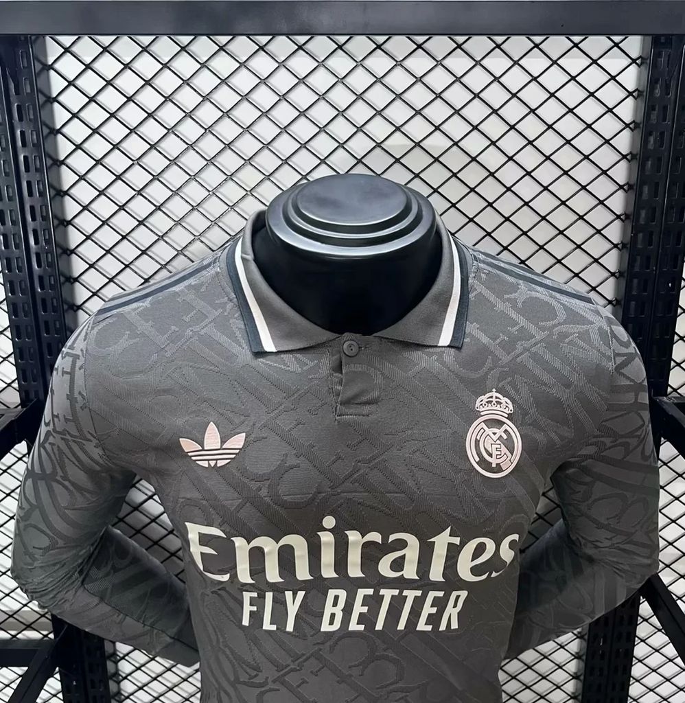 Camisa reserva do Real Madrid 2024/25, manga comprida, versão jogador