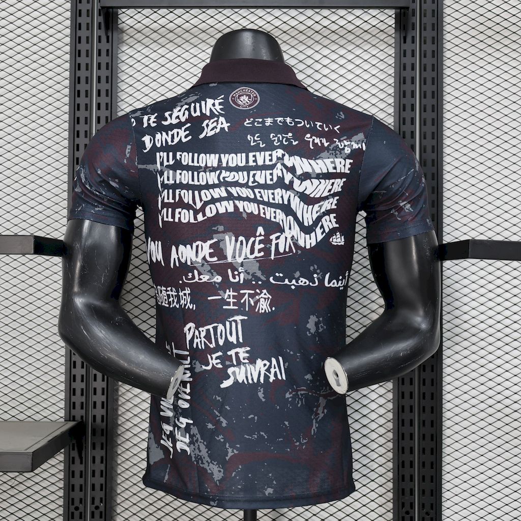 Men's Manchester City 2025/26 Black color Jersey Player Version