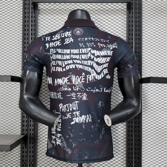 Men's Manchester City 2025/26 Black color Jersey Player Version