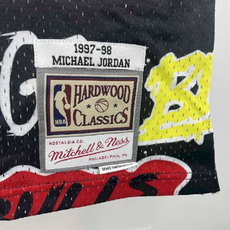 Camisa masculina M&amp;N 1997/98 Michael Jordan retrô