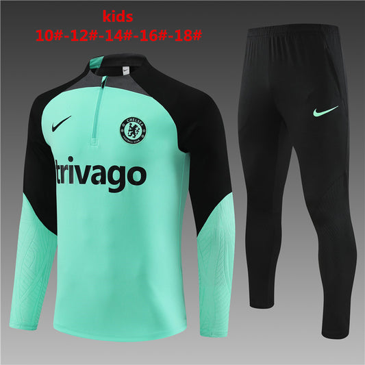 Suéter e calça Chelsea 2023/24 com zíper e meio zíper infantil 14001