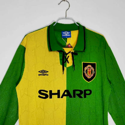 Camisa retrô de mangas compridas do Manchester United 1992/94 Third