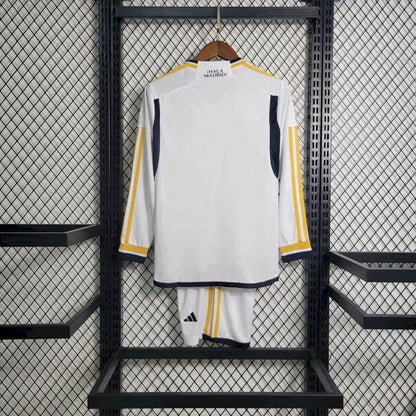 Kit infantil de manga comprida do Real Madrid 2023/24
