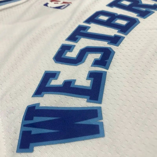 Camisa Masculina Russell Westbrook Royal Retro Classics 2020-21 Swingman Player Version – Edição Clássica