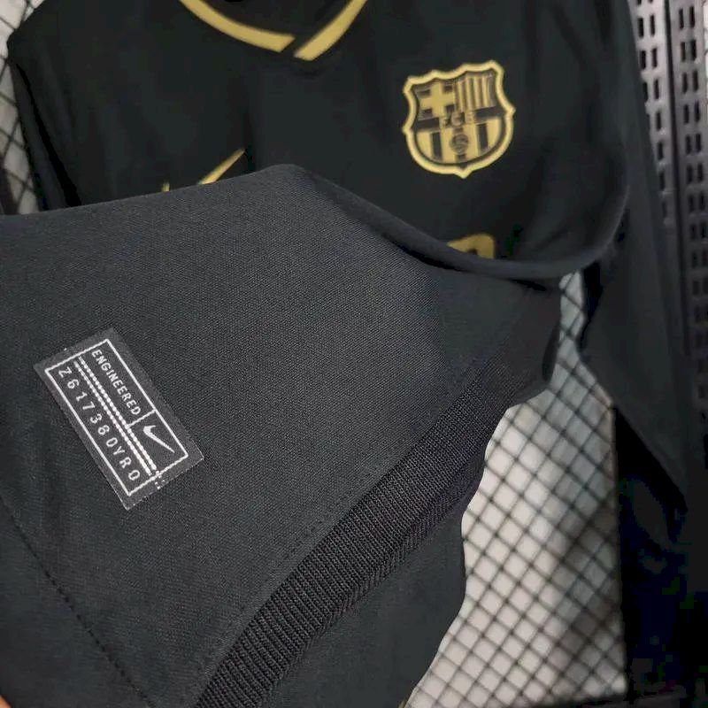 Camisa retrô de mangas compridas reserva do Barcelona 2020/21
