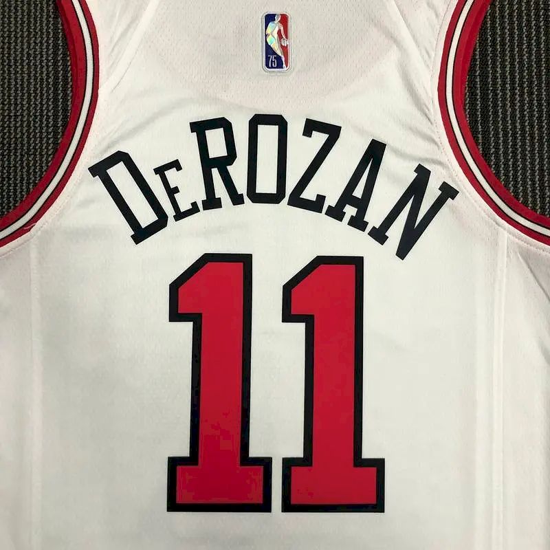 Camisa Masculina Demar DeRozan Branca – Edição de 75º Aniversário