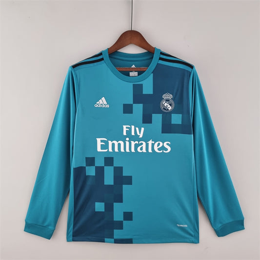 Camisa Retro Manga Longa Real Madrid 2017/18 Third