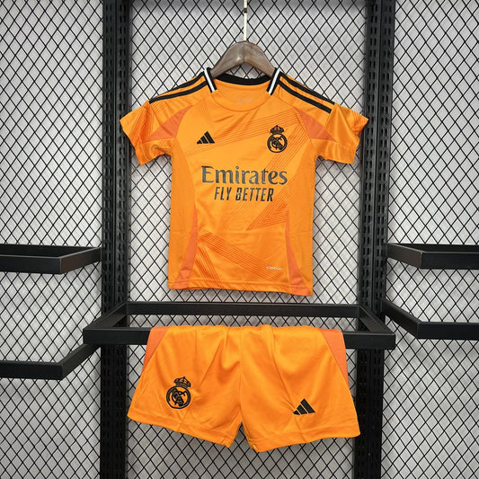 Kit reserva infantil do Real Madrid 2024/25