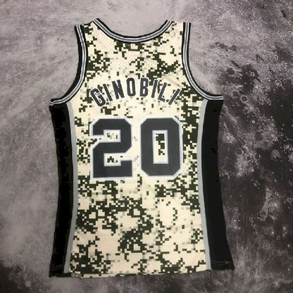 Camisa retrô masculina M&amp;N 2013/14 Manu Gin bili