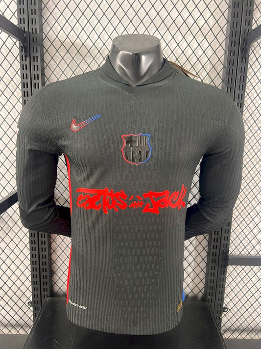 Barcelona 2024/25 Travis Scott Edition Long Sleeves Jersey Player Version
