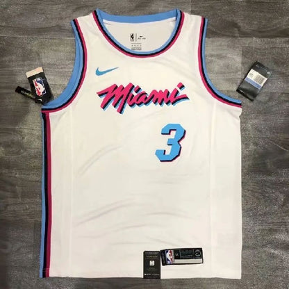 Camisa Dwyane Wade branca masculina versão jogador