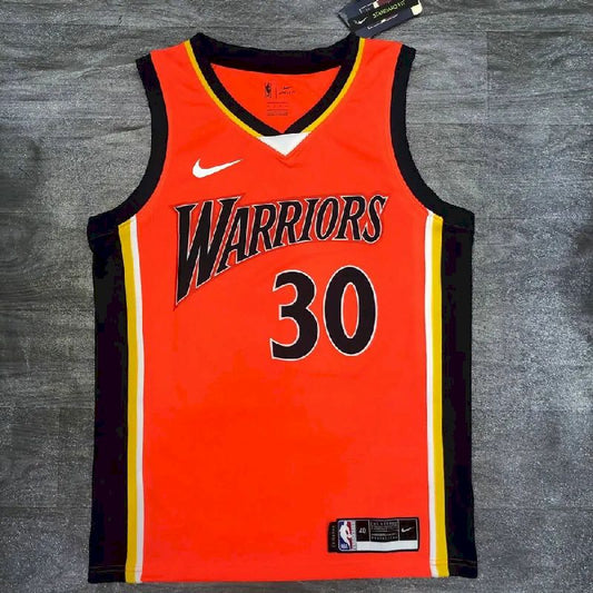 Men’s Stephen Curry Orange Player Version Jersey – Retro Classical Edition