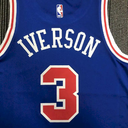 Camisa Allen Iverson Azul Retro Masculina