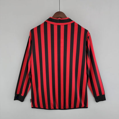 AC Milan 1999/00 Home Long Sleeves Retro Jersey