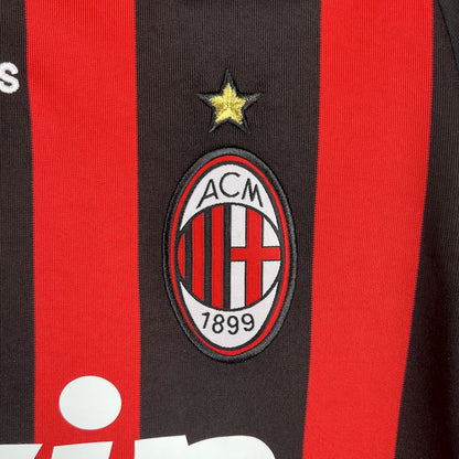 Camisa retrô de mangas compridas do AC Milan 2008/09 Home