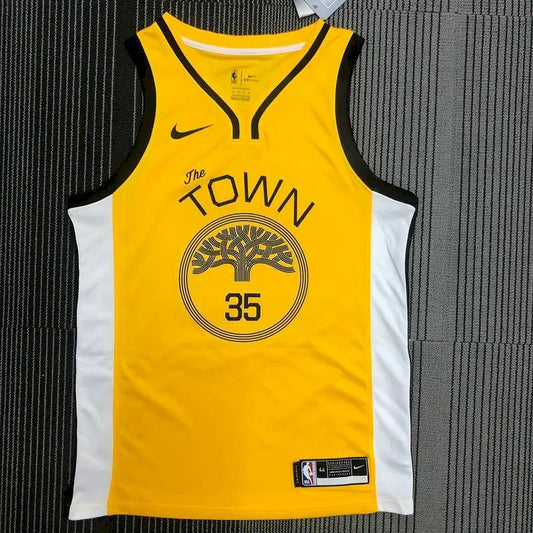 Camisa Kevin Durant com gola V amarela versão jogador masculina – Edição Statement