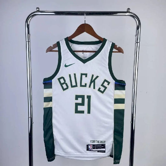 Men’s 2023 Jrue Holiday White Home Team Jersey