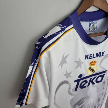 Camisa retrô autografada do Real Madrid, campeão da UCL de 1998