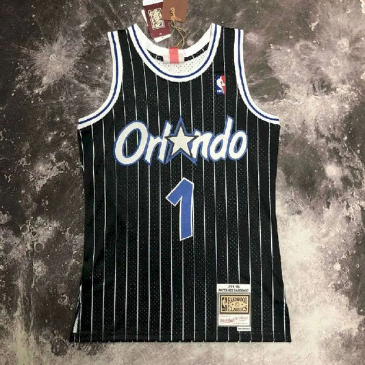 Men’s M&N 1995 Anfernee Hardaway Black Retro Jersey