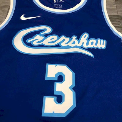 Camisa Anthony Davis Masculina Azul Versão Jogador – Edição Clássica Retro Conjunta