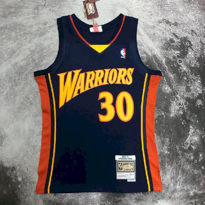 Camisa M&amp;N Stephen Curry Azul Retro Masculina 2009/2010