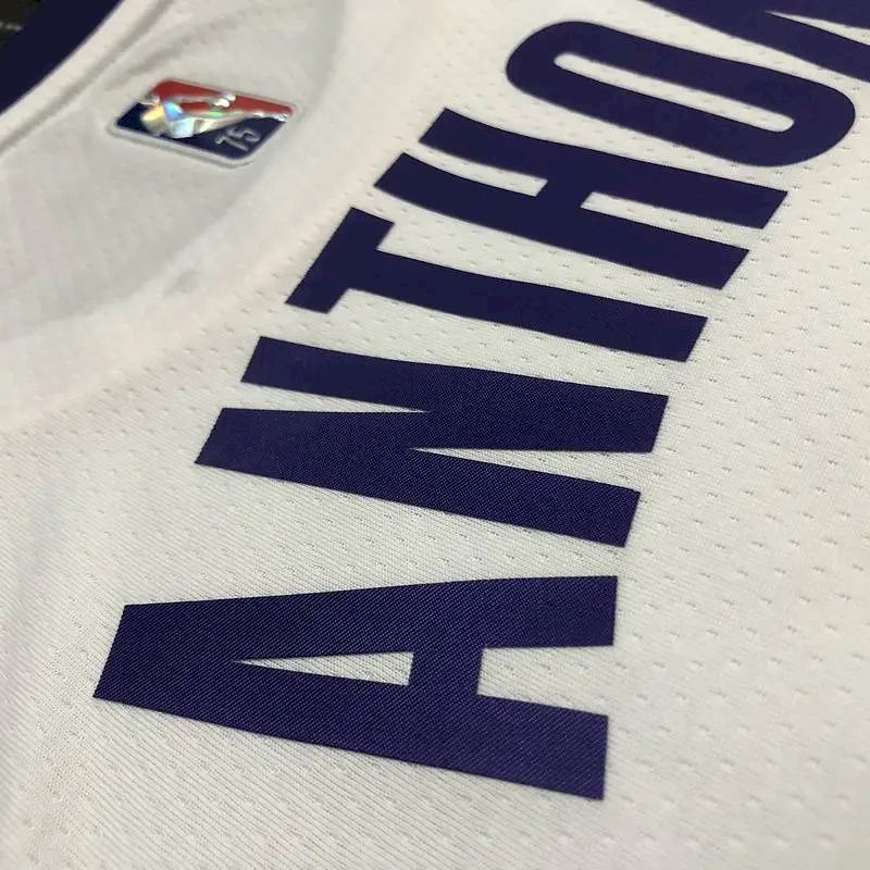 Men’s Carmelo Anthony White Team Jersey – 75th Anniversary Edition