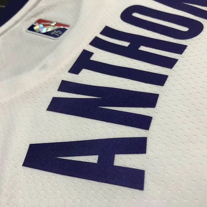 Men’s Carmelo Anthony White Team Jersey – 75th Anniversary Edition