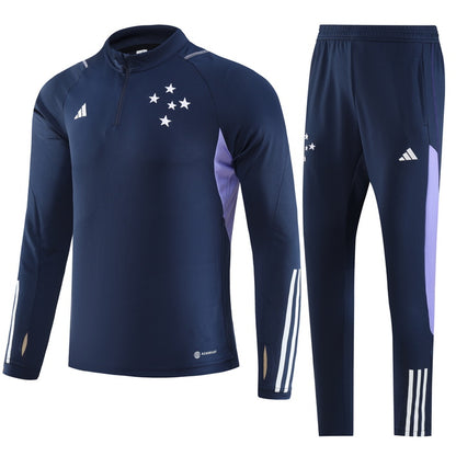 Camisola e Calça Cruzeiro 2023/24 Meio Zíper Adulto 902
