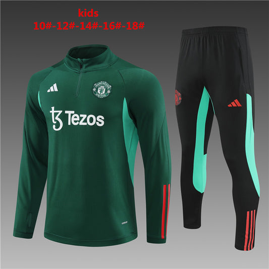Suéter e calça infantil com zíper médio Manchester United 2023/24 14001