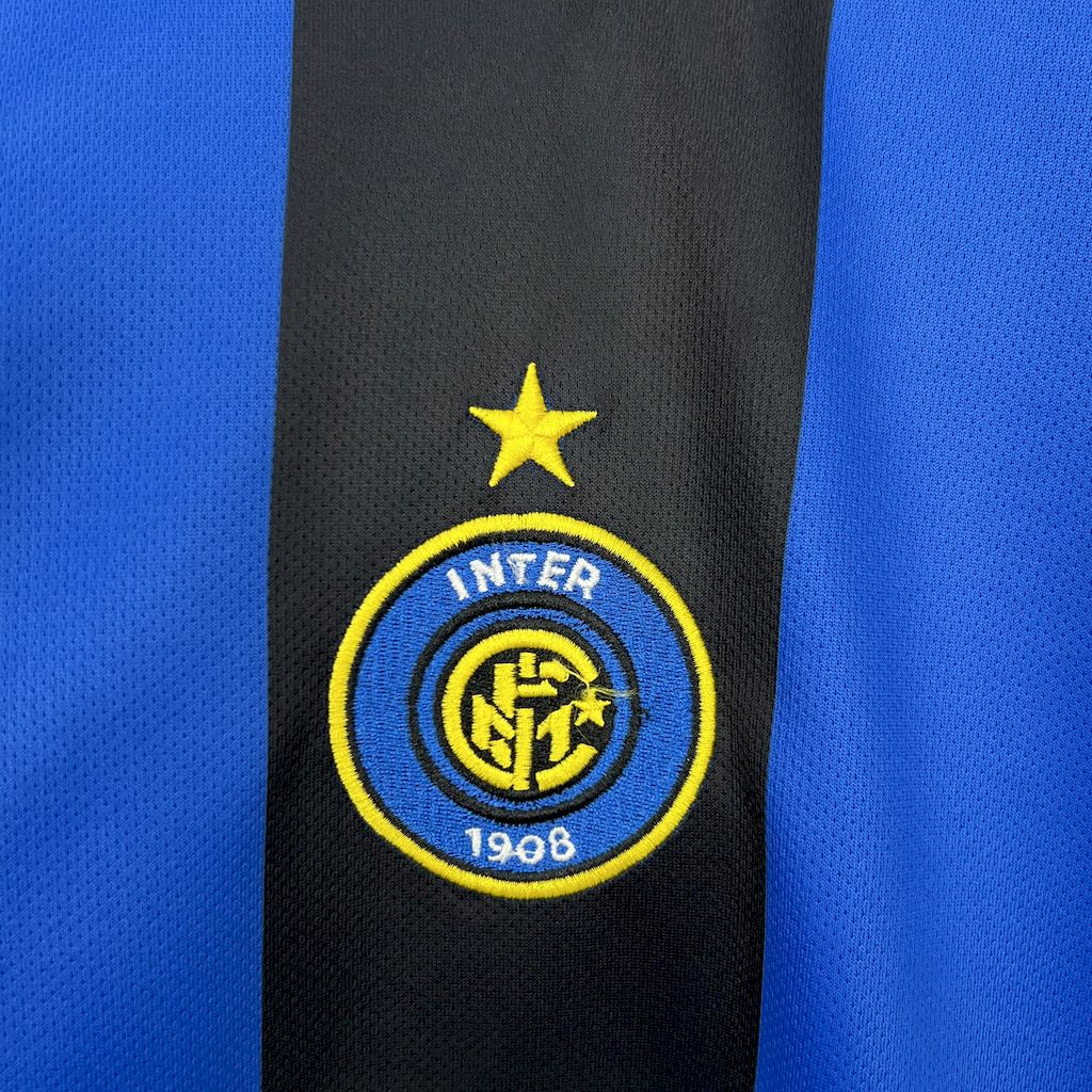 Camisa retrô de mangas compridas Inter de Milão 2004/05 Home