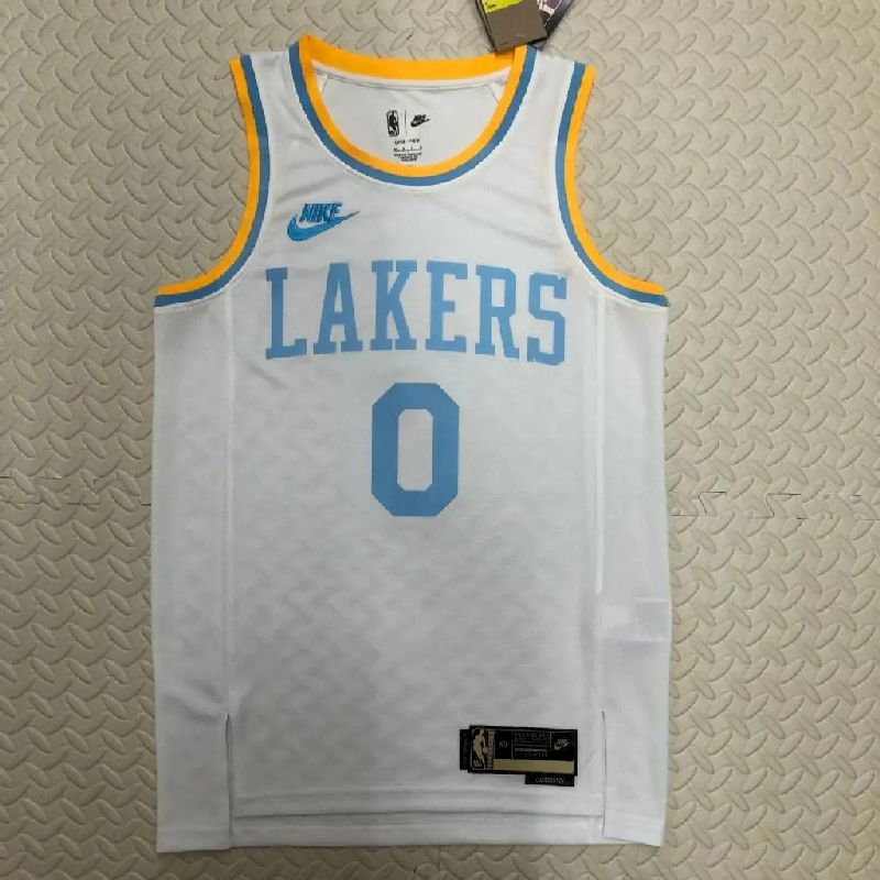 Camisa Russell Westbrook branca retrô masculina