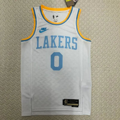 Camisa Russell Westbrook branca retrô masculina