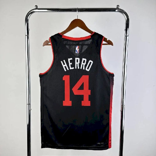 Men’s 2024 Tyler Herro Black Team Jersey – City Edition