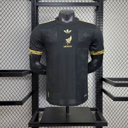 Camisa México 2025/26 Ouro-Preta Versão Jogador
