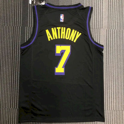 Carmelo Anthony Men’s Black Swingman Team Jersey – Noche Latina