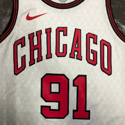 Camisa masculina Dennis Rodman branca da equipe – Edição City