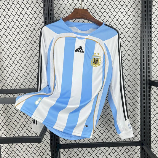 Argentina 2006/07 Home Long Sleeves Retro Jersey