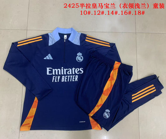 Suéter e calça infantil com zíper médio Real Madrid 2024/25 815