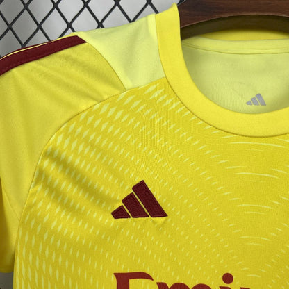 Real Madrid 2025/26 Yellow Goalkeeper Kids Kit