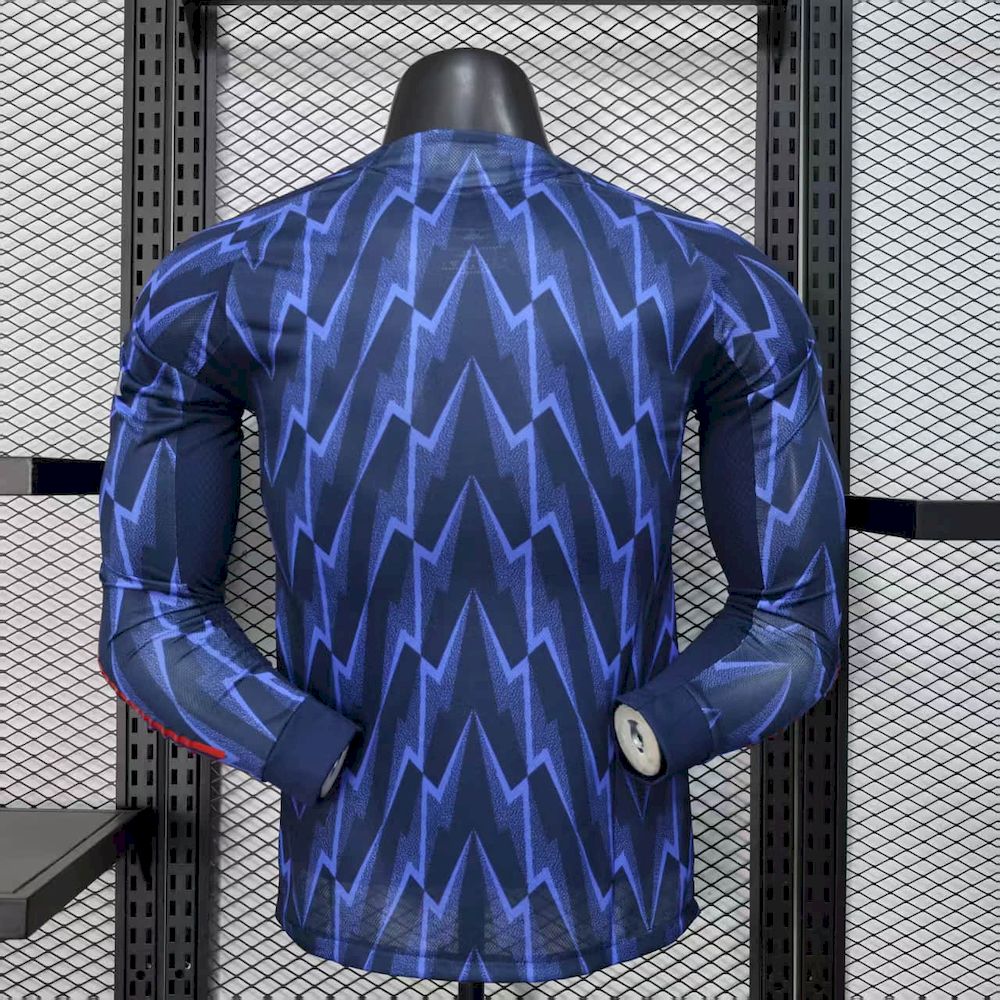 Men's Arsenal 2025/26 Away Long Sleeves Jersey Player Version