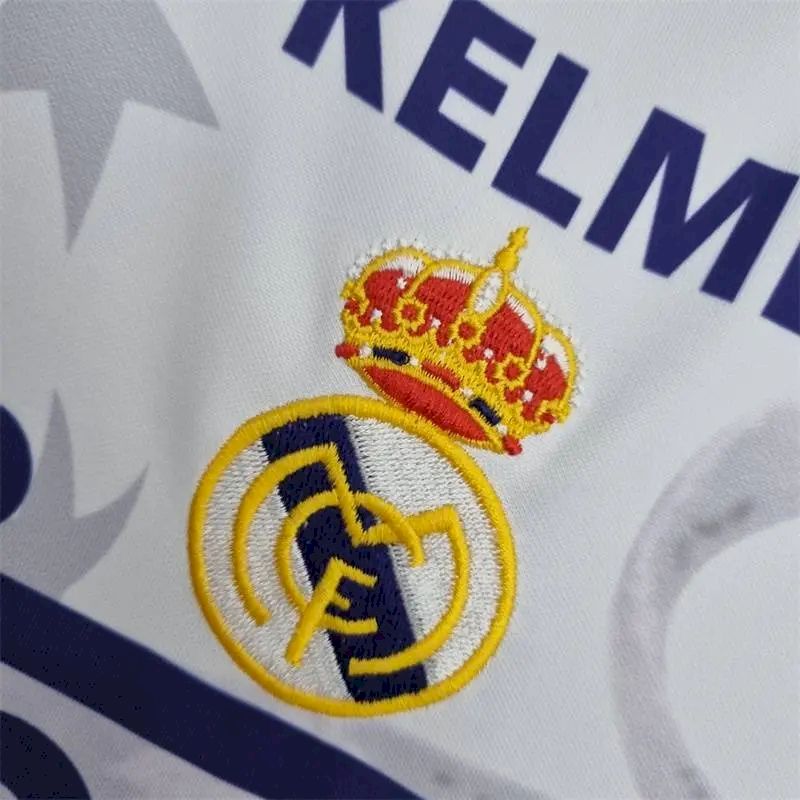 Camisa retrô comemorativa dos 7 Campeões da Liga dos Campeões do Real Madrid 1997/98