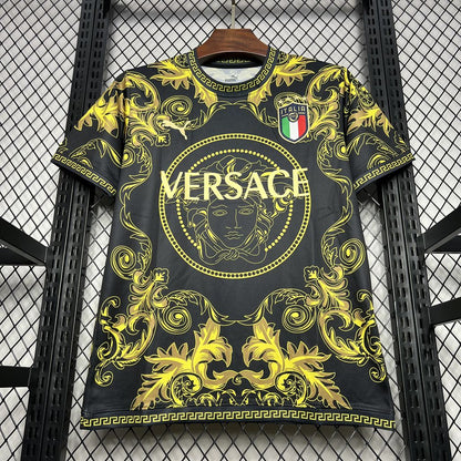 Men's Italy 2022/23 Versace Co-Branded Edition Jersey-Gold