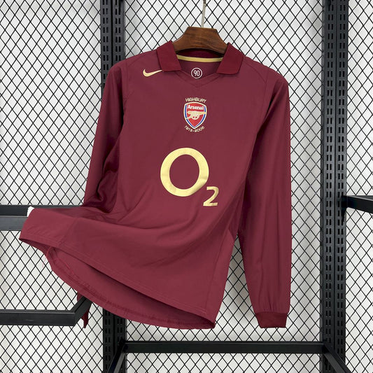 Camisa retrô de manga comprida do Arsenal 2005/06
