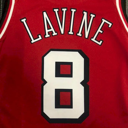 Camisa masculina Zach LaVine vermelha 2021-22 Swingman Team – Edição City