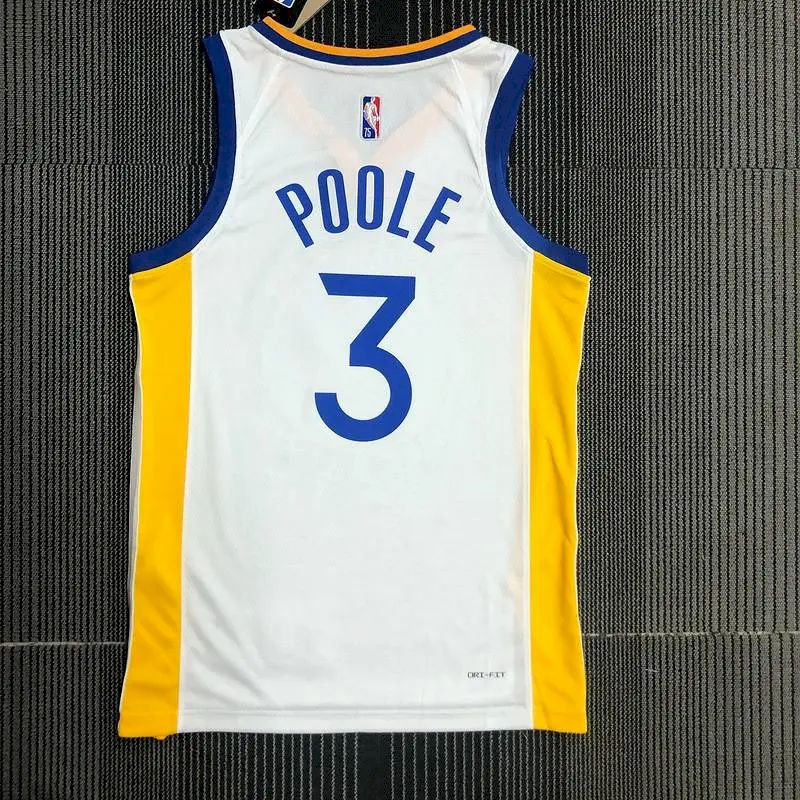 Camisa Jordan Poole Branca Masculina – Edição de 75º Aniversário