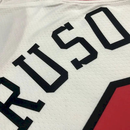 Camisa masculina Alex Caruso branca da equipe – Edição de 75º aniversário